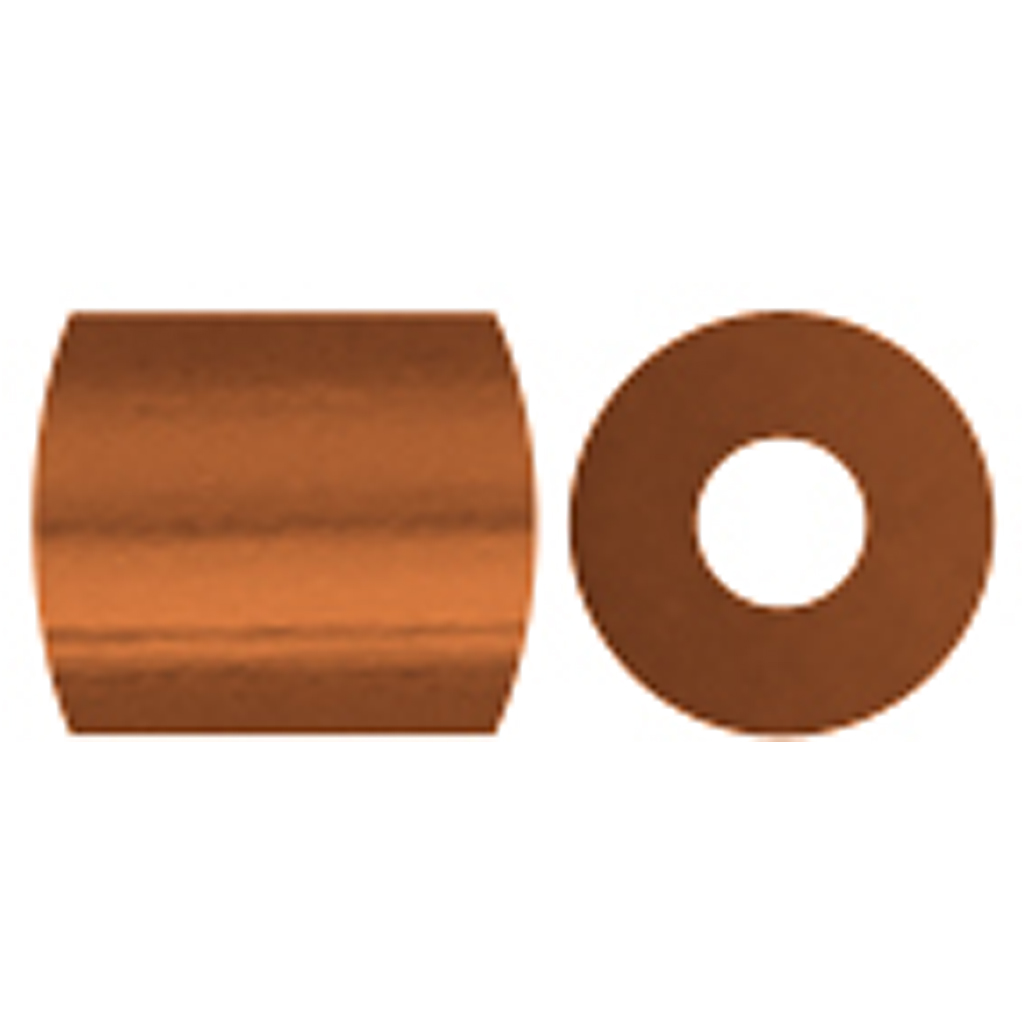 Rørperler, lys brun (32260), str. 5x5 mm, hulstr. 2,5 mm, medium, 6000 stk./ 1 pk. - Billede 4
