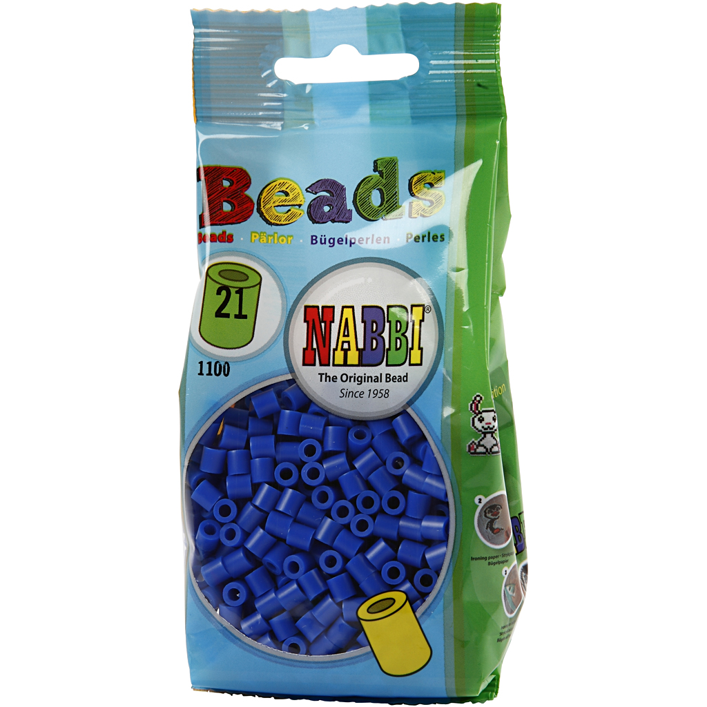 Rørperler, mørk blå (32232), str. 5x5 mm, hulstr. 2,5 mm, medium, 1100 stk./ 1 pk. - Billede 2