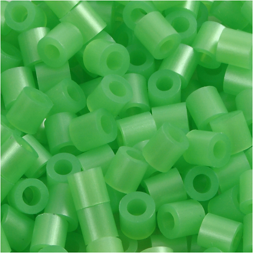 Rørperler, grøn perlemor (32240), str. 5x5 mm, hulstr. 2,5 mm, medium, 1100 stk./ 1 pk. - Billede 3