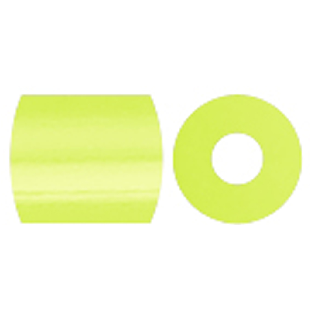 Rørperler, gul neon (32223), str. 5x5 mm, hulstr. 2,5 mm, medium, 1100 stk./ 1 pk. - Billede 4