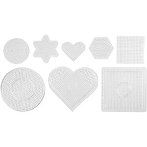 Perleplade, transparent, str. 7-15 cm, 8 stk./ 1 pk.