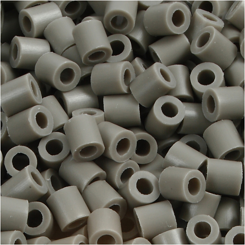 PhotoPearls, askegrå (8), str. 5x5 mm, hulstr. 2,5 mm, medium, 1100 stk./ 1 pk. - Billede 3