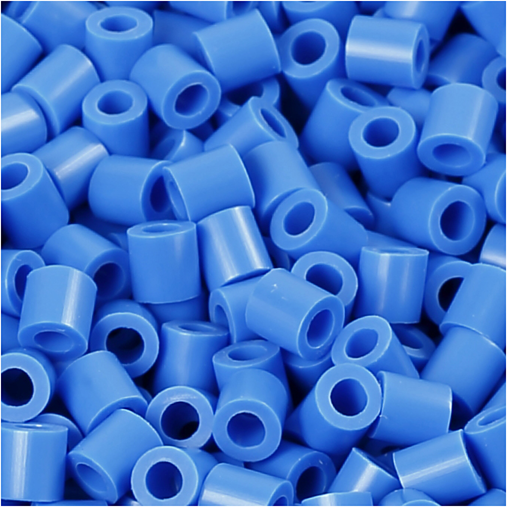 PhotoPearls, blå (17), str. 5x5 mm, hulstr. 2,5 mm, medium, 1100 stk./ 1 pk. - Billede 3