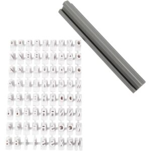 Stempelsæt, hvid, bogstaver, tal, H: 6 mm, 1 sæt