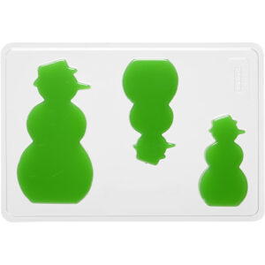 Støbeform, snemand, H: 6+8+10 cm, dybde 9 mm, str. 14,9x22 cm, 1 stk.