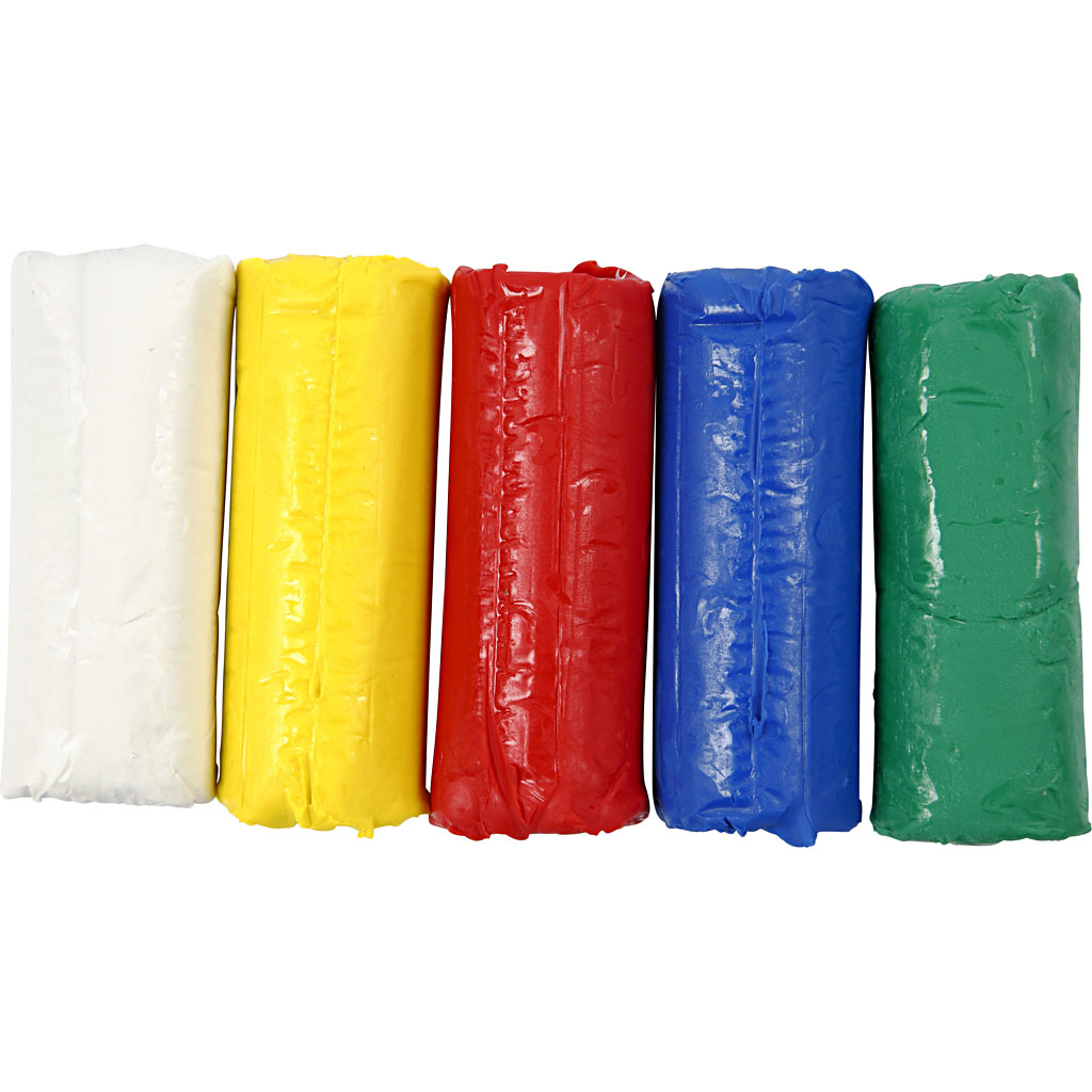 Soft Clay Modellervoks, ass. farver, H: 9,5 cm, 400 g/ 1 spand