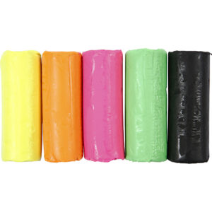 Soft Clay Modellervoks, neonfarver, H: 9,5 cm, 400 g/ 1 spand