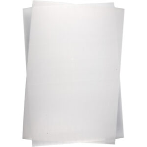 Krympeplast, mat hvid, 20x30 cm, tykkelse 0,3 mm, 10 ark/ 1 pk.