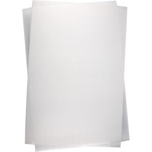 Krympeplast, blank transparent, 20x30 cm, tykkelse 0,3 mm, 10 ark/ 1 pk.