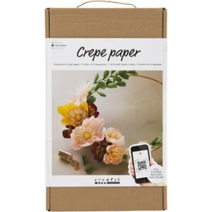 DIY Kit Crepepapir, Krans, Stræk/crepe: 180%, 105 g, 1 pk.