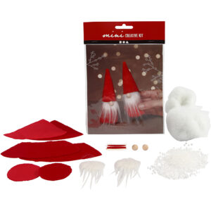 Mini DIY Kit, rød, Næsenisser, H: 12 cm, 1 sæt