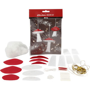 Mini DIY Kit, svampe, H: 6,5+8+10 cm, 1 sæt