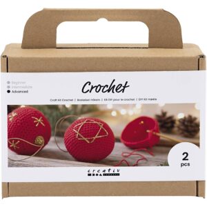 DIY Kit Hækle, rød, 1 pk.